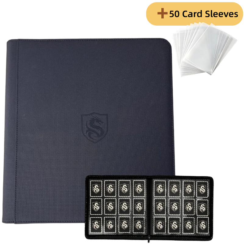 Card Penny Sleeve - 12-Fächer Premium-Kartenordner mit seitlichem Einsteck, 20