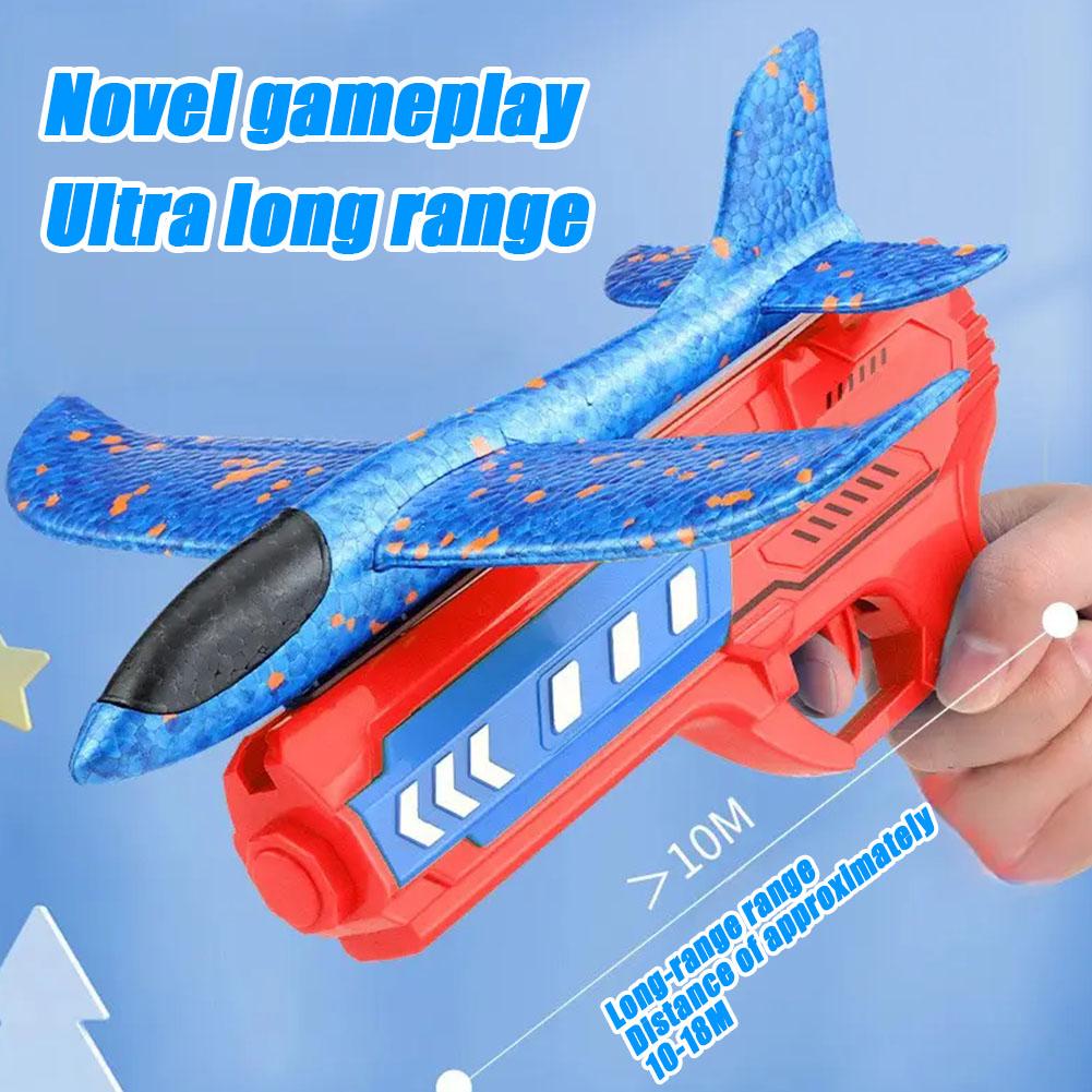 Model Airplane Plastic - Flugzeugspielzeug, Ein-Klick-Auswurfmodell, Schaumstoffflugzeug mit 1 Packung,