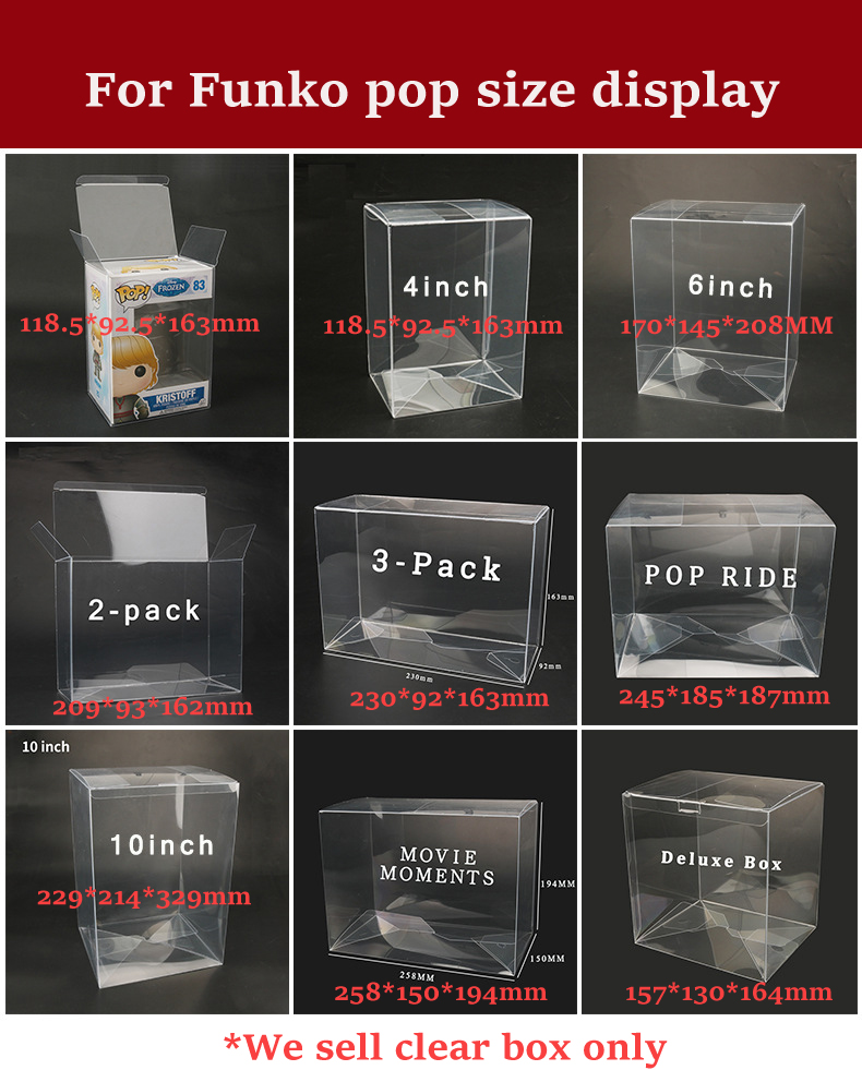 Funko Pop Protector - Transparente, durchsichtige Box für Movie Moments,