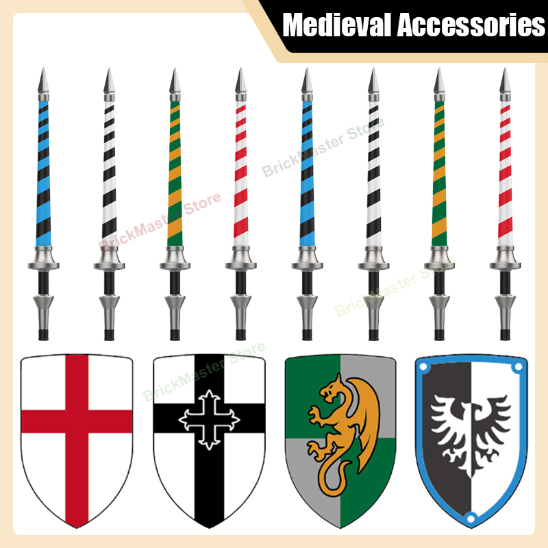 Lego Minifigure Holder - Mittelalterliche Militärburg Ritter Bausteine Templer Teutonic