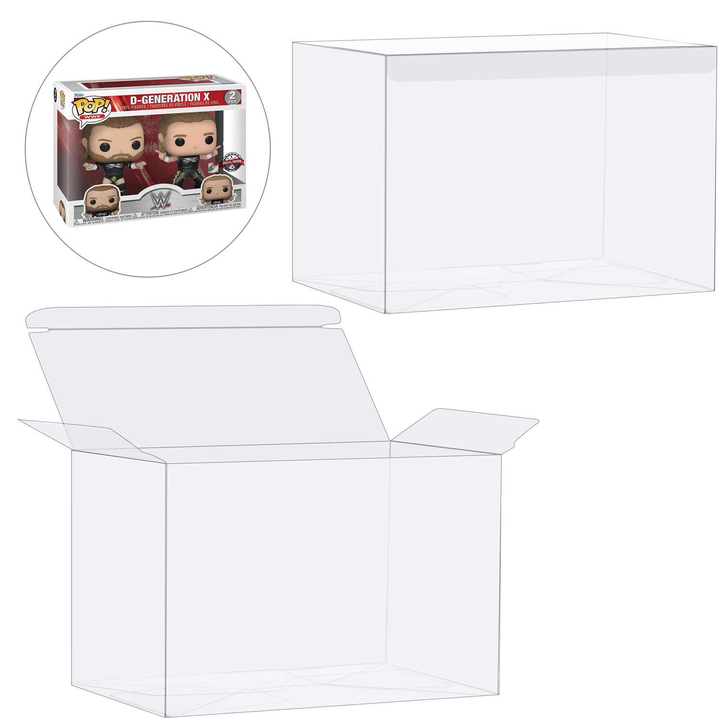 Funko Pop Protector - HIGOPLAY 2-in-1-Packung Schutzhülle für Funko Pop