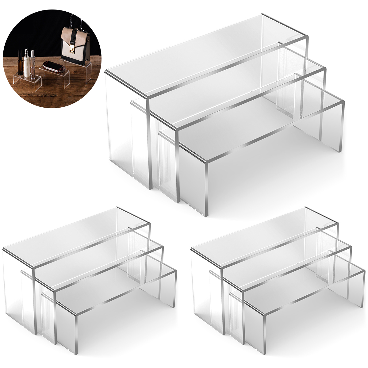 Display Risers Set - 3/6/9Pcs Acryl Display-ständer Blind Box Lagerung