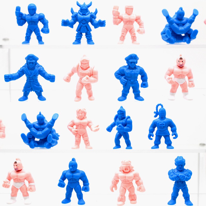 Capsule Toy Gashapon - Echte Kapselspielzeuge Kinnikuman Rosa Blau Sinus