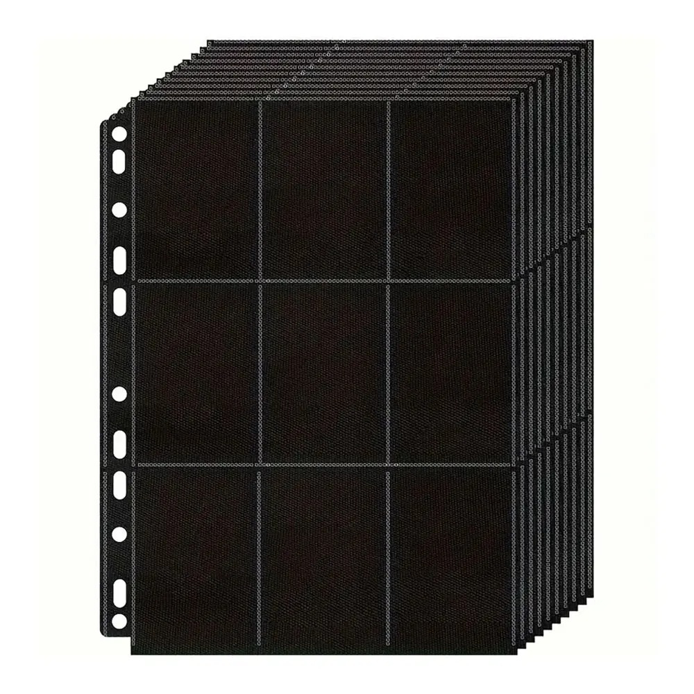 Trading Card Binder - 10er-Pack schwarze A4-Sammelkarten-Ordner mit 9 Taschen