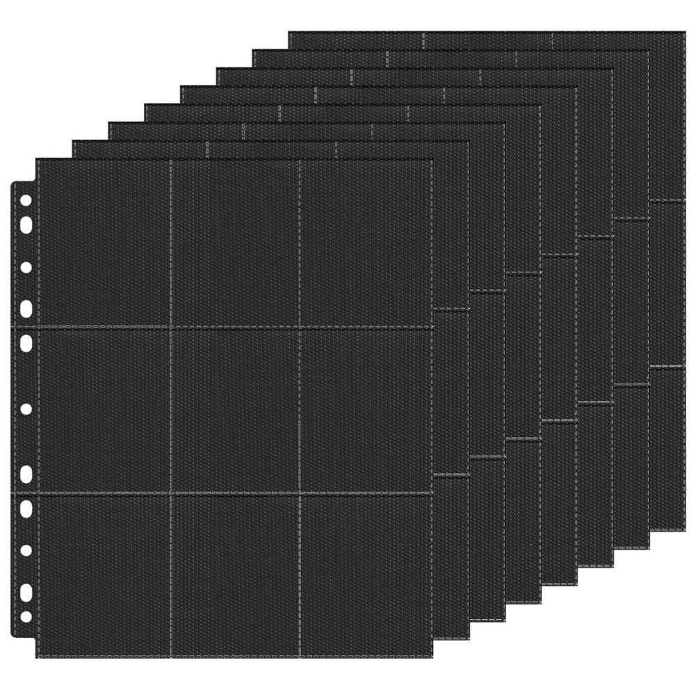Trading Card Binder - 10 Stück 9-Taschen A4 Sammelkarten-Ordner Seitenlade-Seitenhüllen