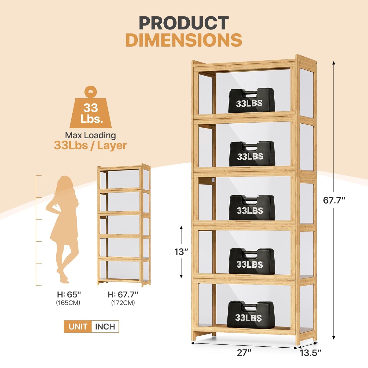 Vitrine mit Acryl-Türen, 5-stu – Display Case Acrylic Bewertung und Preis