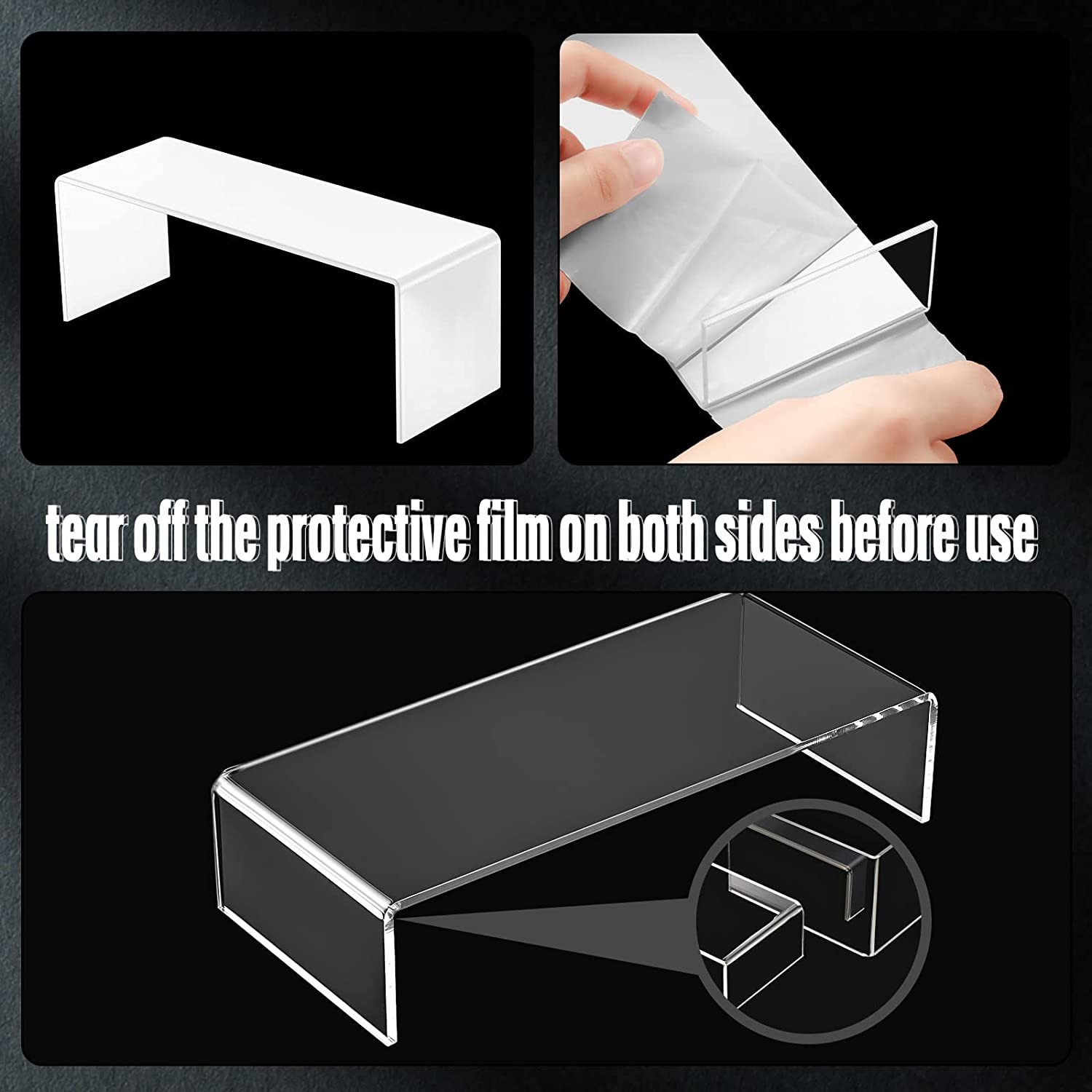 Transparente Rechteckige Acryl – Pop Display Shelf Bewertung und Preis