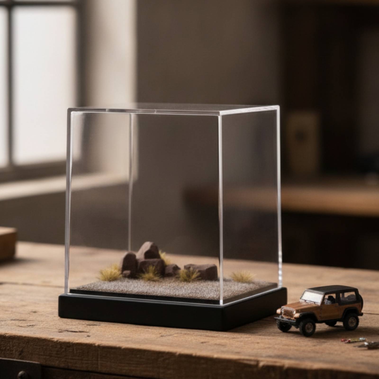 Diorama-Basis mit Acrylabdecku – Display Case Acrylic Bewertung und Preis